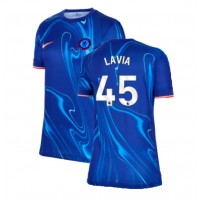 Camiseta Chelsea Romeo Lavia #45 Primera Equipación para mujer 2024-25 manga corta